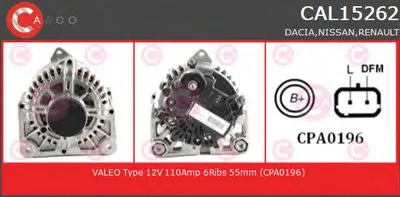 Генератор GENUINE SERIES CASCO купить