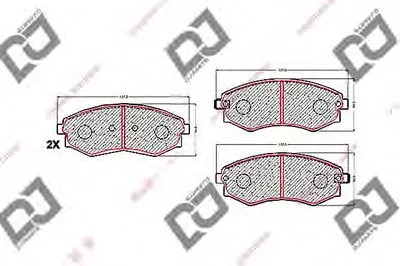 Комплект тормозных колодок, дисковый тормоз DJ PARTS купить