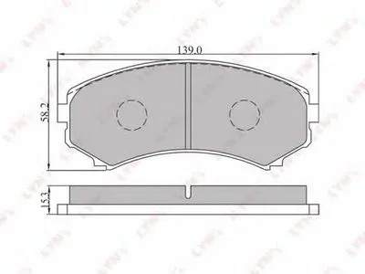 Комплект тормозных колодок, дисковый тормоз LYNXauto купить