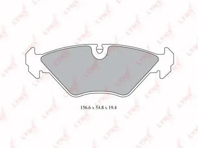 Комплект тормозных колодок, дисковый тормоз LYNXauto купить