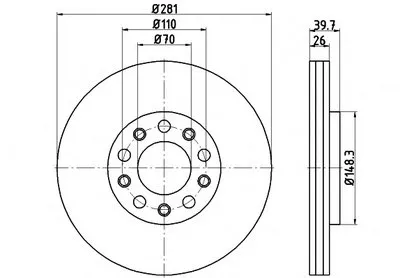 Тормозной диск PRO HELLA PAGID купить