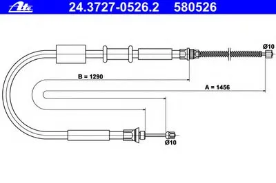 Трос, стояночная тормозная система ATE купить