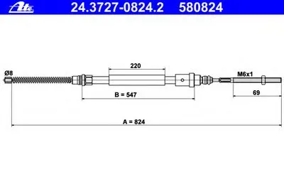 Трос, стояночная тормозная система ATE купить