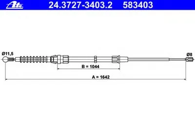 Трос, стояночная тормозная система ATE купить