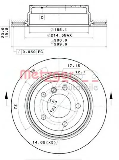 Тормозной диск AP METZGER купить