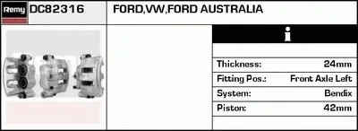 Тормозной суппорт Remanufactured REMY (Multiline) DELCO REMY купить