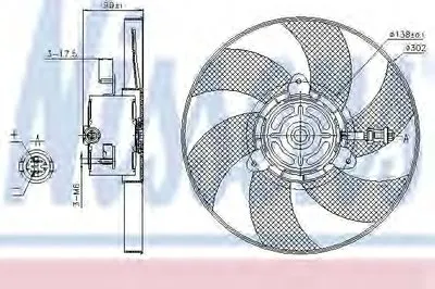 Вентилятор, охлаждение двигателя NISSENS купить