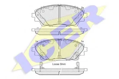 Комплект тормозных колодок, дисковый тормоз ICER купить