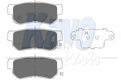 Комплект тормозных колодок, дисковый тормоз KAVO PARTS купить