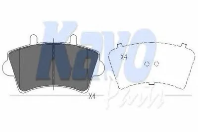 Комплект тормозных колодок, дисковый тормоз KAVO PARTS купить