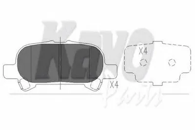 Комплект тормозных колодок, дисковый тормоз KAVO PARTS купить