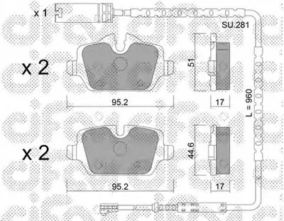 Комплект тормозных колодок, дисковый тормоз CIFAM купить