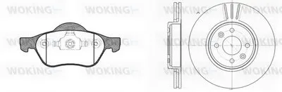 Комплект тормозов, дисковый тормозной механизм WOKING купить