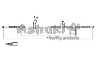 Трос, стояночная тормозная система ASHUKI купить