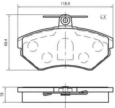 Комплект тормозных колодок, дисковый тормоз VEMA купить