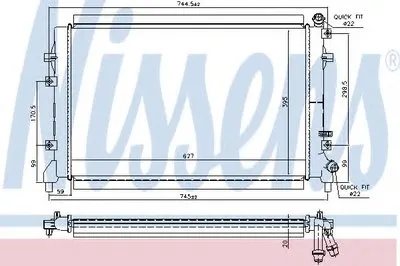 Радиатор, охлаждение двигателя NISSENS купить