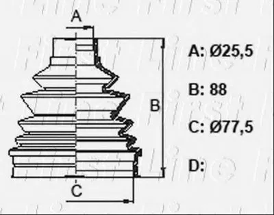 Пыльник, приводной вал FIRST LINE купить