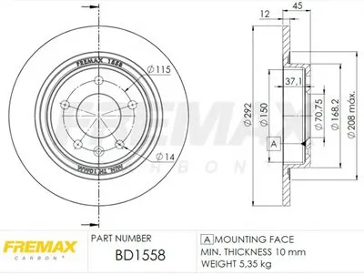 Тормозной диск Premium Black Carbon + FREMAX купить