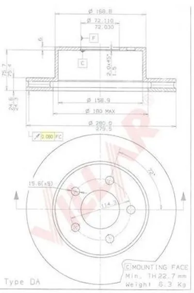 Тормозной диск VILLAR купить