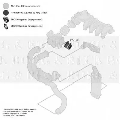Трубка нагнетаемого воздуха BORG & BECK купить