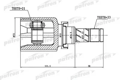 Шарнирный комплект, приводной вал PATRON купить