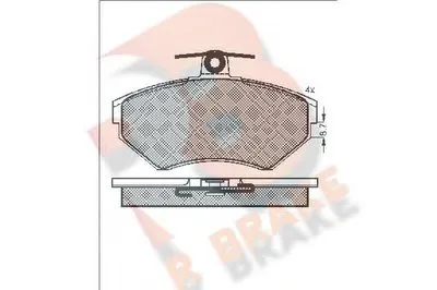 Комплект тормозных колодок, дисковый тормоз R BRAKE купить