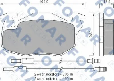 Комплект тормозных колодок, дисковый тормоз FOMAR Friction купить