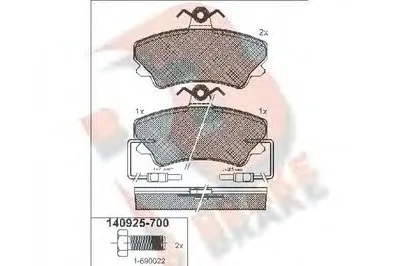 Комплект тормозных колодок, дисковый тормоз R BRAKE купить