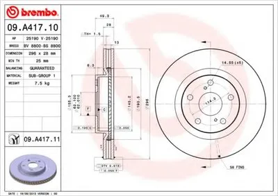 Тормозной диск COATED DISC LINE BREMBO купить