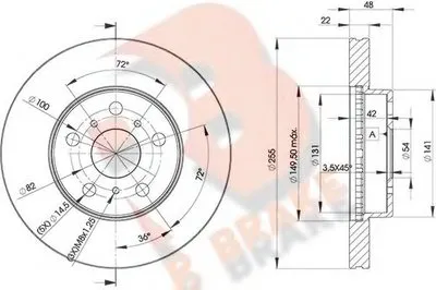 Тормозной диск R BRAKE купить