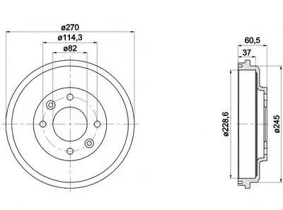 Тормозной барабан HELLA купить
