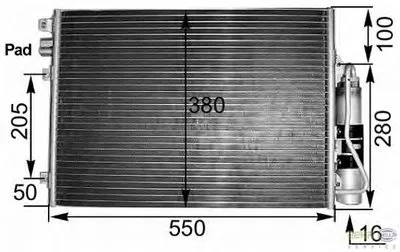 Конденсатор, кондиционер BEHR HELLA SERVICE HELLA купить