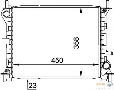 Радиатор, охлаждение двигателя BEHR HELLA SERVICE HELLA купить