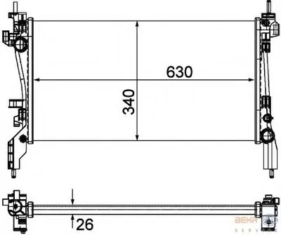 Радиатор, охлаждение двигателя BEHR HELLA SERVICE HELLA купить