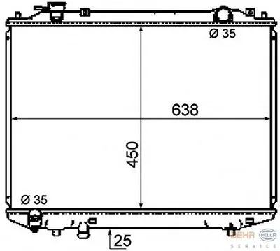 Радиатор, охлаждение двигателя BEHR HELLA SERVICE купить