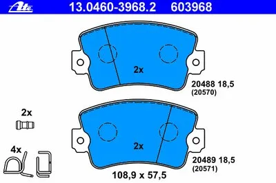 Комплект тормозных колодок, дисковый тормоз ATE купить