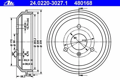 Тормозной барабан ATE купить
