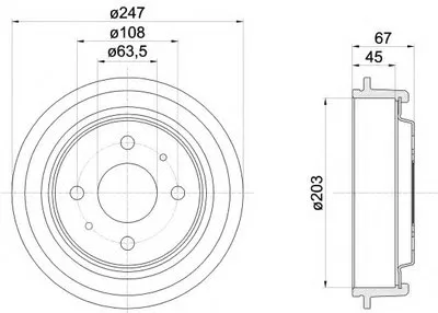Тормозной барабан HELLA PAGID купить