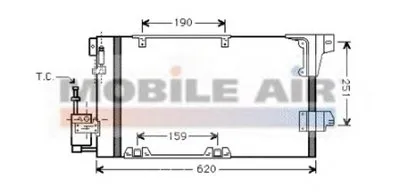 Конденсатор, кондиционер VAN WEZEL купить