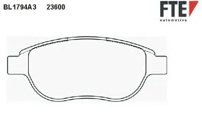 Комплект тормозных колодок, дисковый тормоз FTE купить