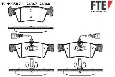 Комплект тормозных колодок, дисковый тормоз FTE купить