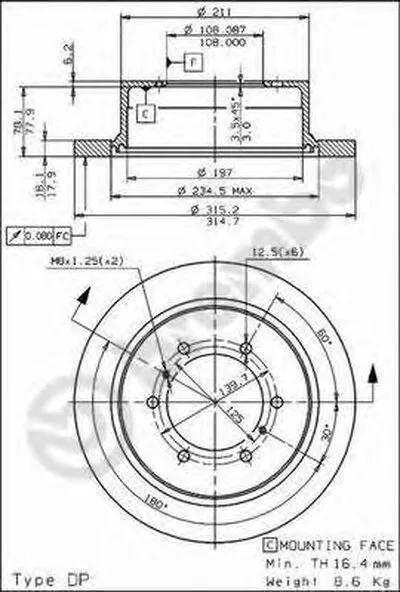 Тормозной диск BREMBO купить