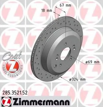 Тормозной диск SPORT BRAKE DISC COAT Z ZIMMERMANN купить