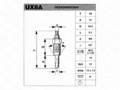 Свеча накаливания MAGNETI MARELLI купить