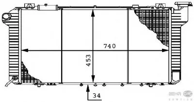 Радиатор, охлаждение двигателя BEHR HELLA SERVICE купить