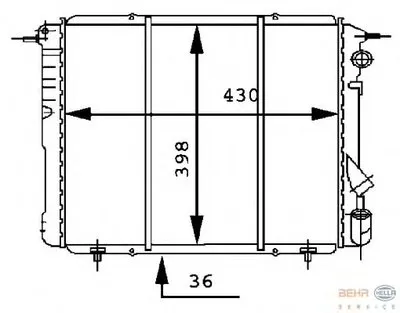 Радиатор, охлаждение двигателя BEHR HELLA SERVICE купить