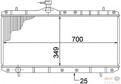 Радиатор, охлаждение двигателя BEHR HELLA SERVICE купить