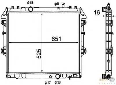 Радиатор, охлаждение двигателя BEHR HELLA SERVICE купить