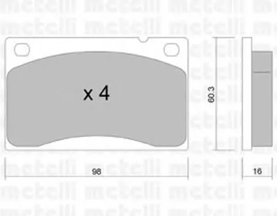 Комплект тормозных колодок, дисковый тормоз METELLI купить