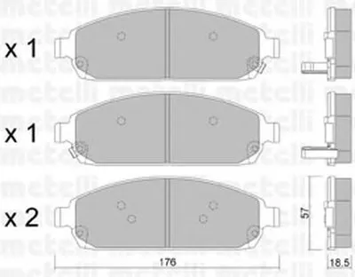 Комплект тормозных колодок, дисковый тормоз METELLI купить